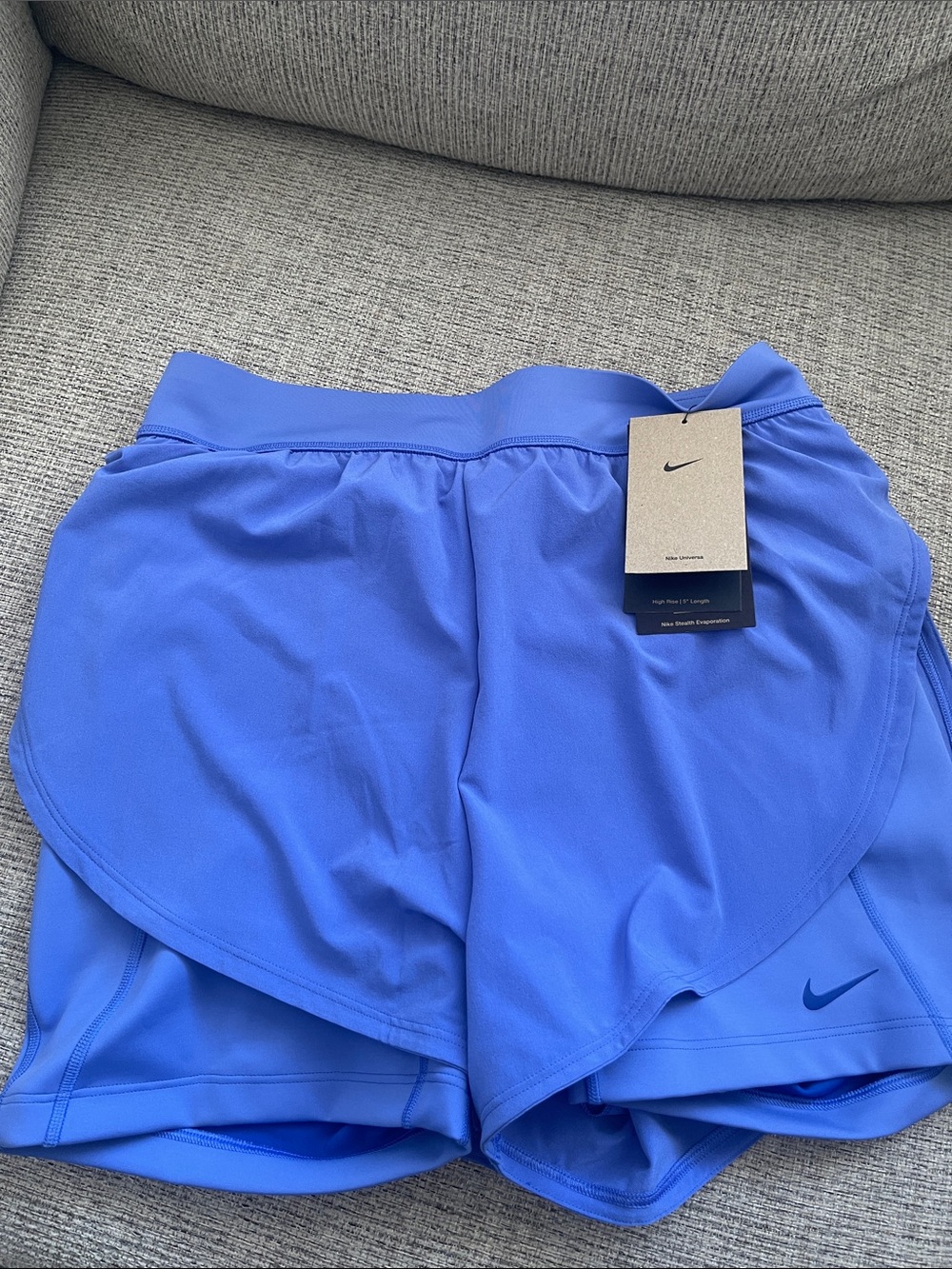 Nike Women's Periwinkle Layered Athletic Shorts